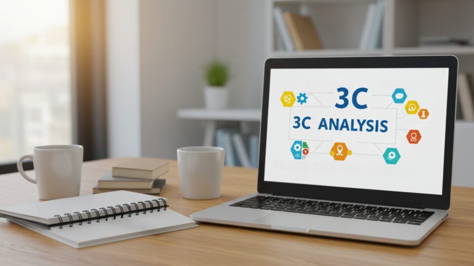 3C分析について調べている人の机の上の画像
