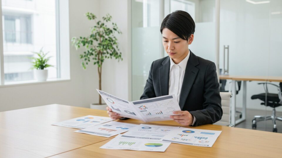 髪を広げて分析している男性の画像