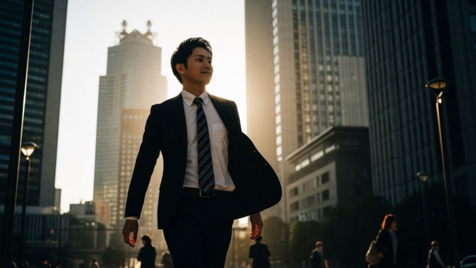 新しい挑戦に向かって前進する男性の画像