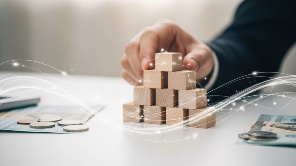 資金を積み上げ、事業を安定させるイメージ画像