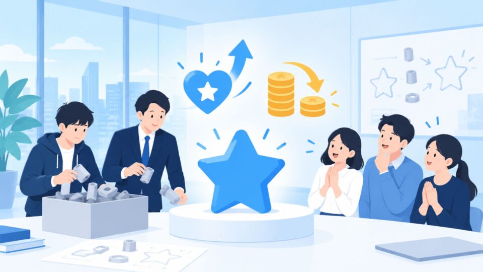 顧客価値を高めながらコストを削減するイラスト